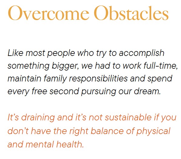 Our Mission Page Overcome Obstacles Text