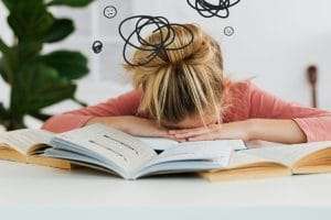 Tired Student due to Brain Fog
