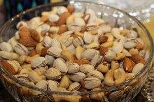 Jar with Almonds, Walnuts,etc. for vitamins for body