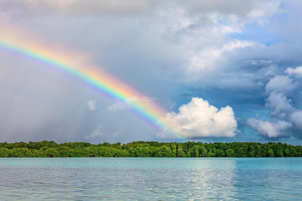 landscape, rainbow, tropical, atoll, lagoon, nature, widi archipelago, beautiful nature, indonesia, hd wallpapers, nature background, hd wallpaper, nature wallpaper